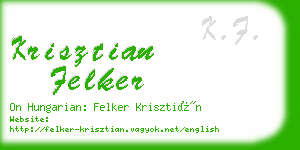 krisztian felker business card